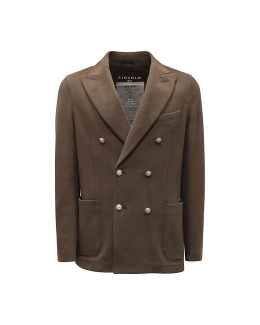 Circolo 1901 Jassen ,Groen ,Double-Breasted Sweat Jacket in het Brown voor heren