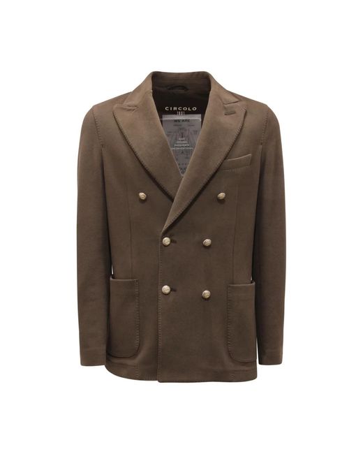 Circolo 1901 Jassen ,Groen ,Double-Breasted Sweat Jacket in het Brown voor heren