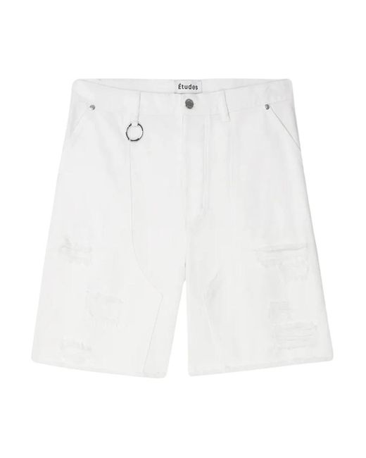 Etudes Studio White Casual Shorts for men