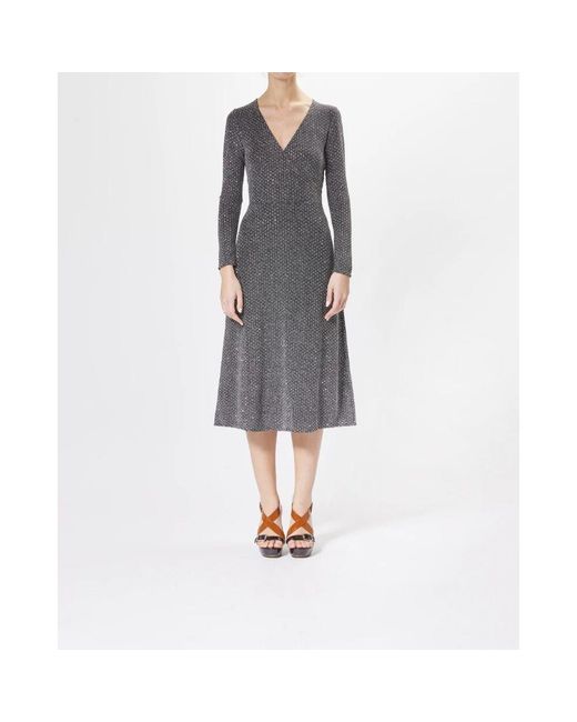 Midi Dresses Karl Lagerfeld de color Gray