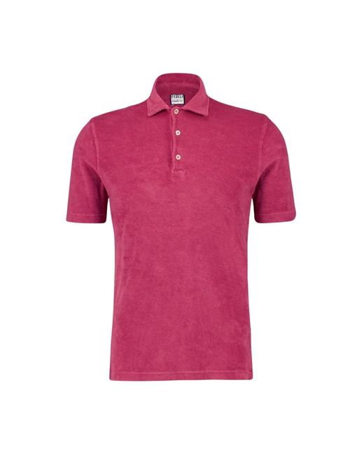 Fedeli Pink Polo Shirts for men
