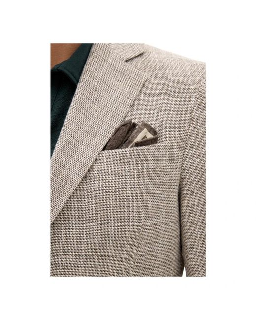 Oscar Jacobson Brown Blazers for men