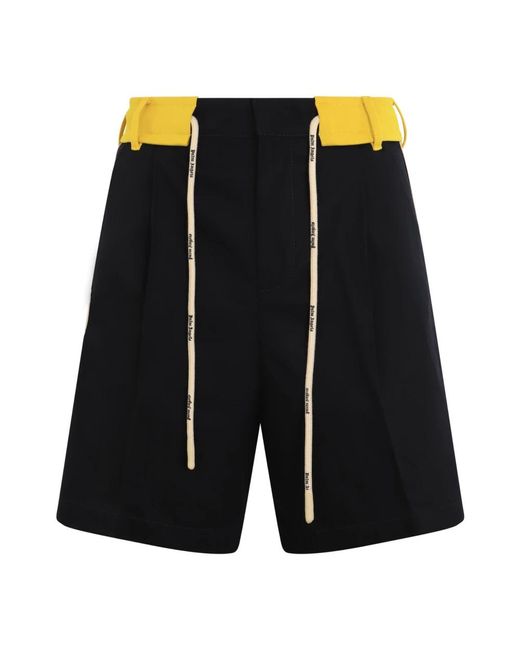 Palm Angels Black Casual Shorts for men
