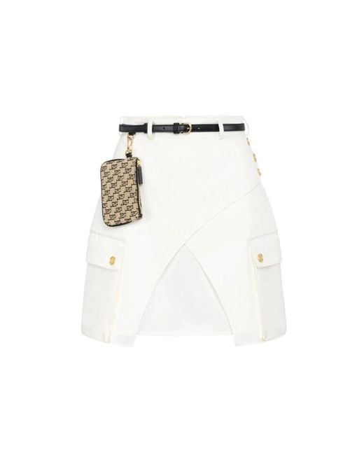 Skirts > short skirts Elisabetta Franchi en coloris White
