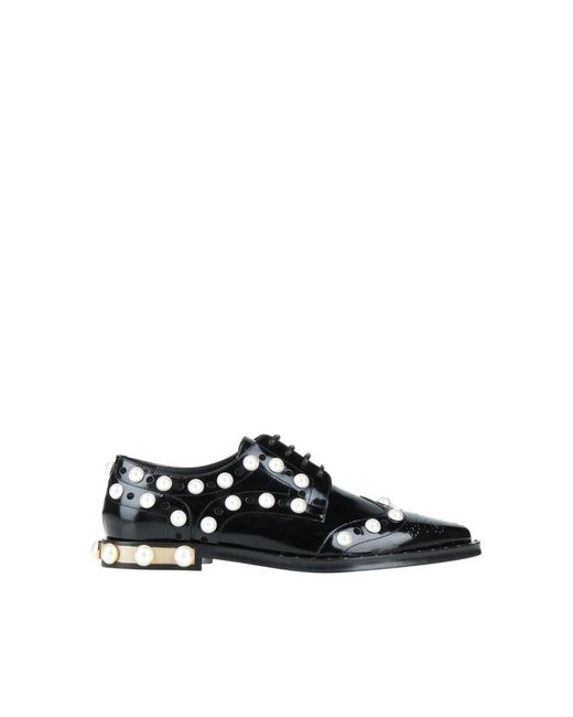 Dolce & Gabbana Black Lace-up Shoes