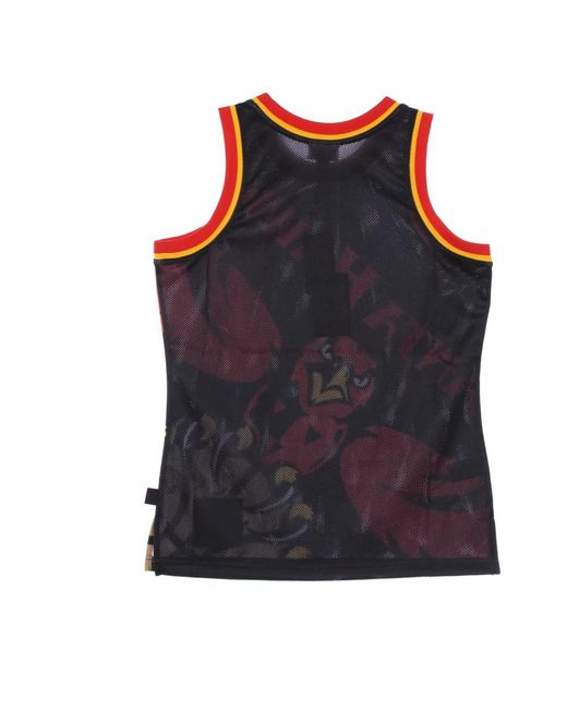 Mitchell & Ness Fitness ,Veelkleurig ,Polyester Nba Basketball Tank Top Hardwood Classics in het Red voor heren