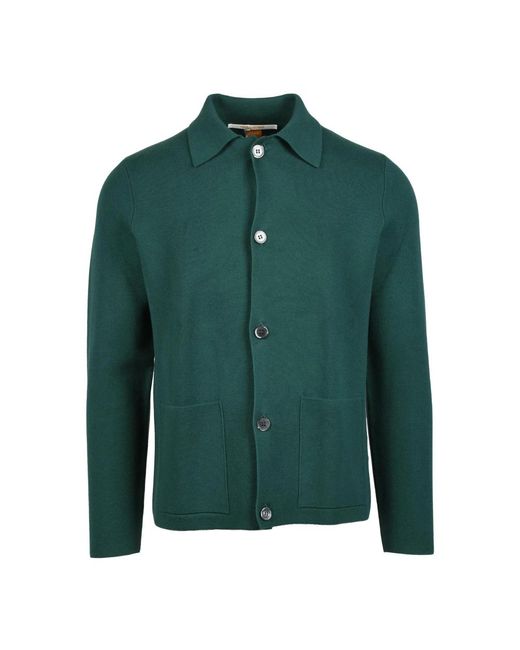 Giacca in cotone a manica corta di hindustrie in Green da Uomo