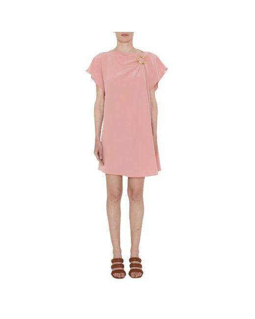Joseph Kleedjes ,Roze ,Satijn Anika Dress in het Pink