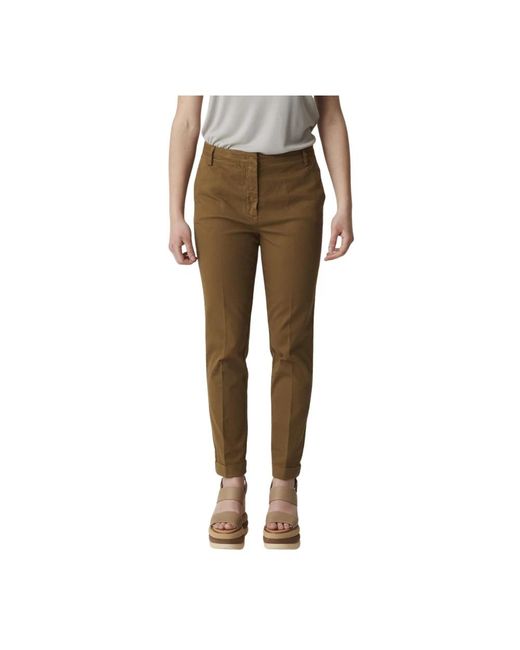 Slim-Fit Trousers di Manila Grace in Green