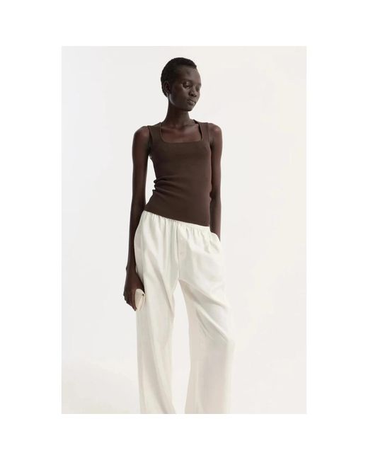 Rohe Brown Sleeveless Tops