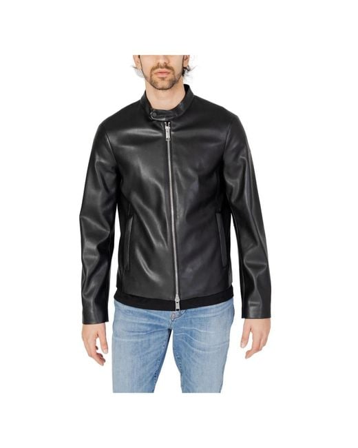 ARMANI EXCHANGE Black Light Jackets for men