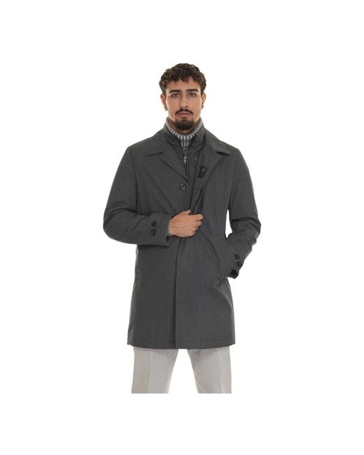 Fay Single-Breasted Coats in het Gray voor heren