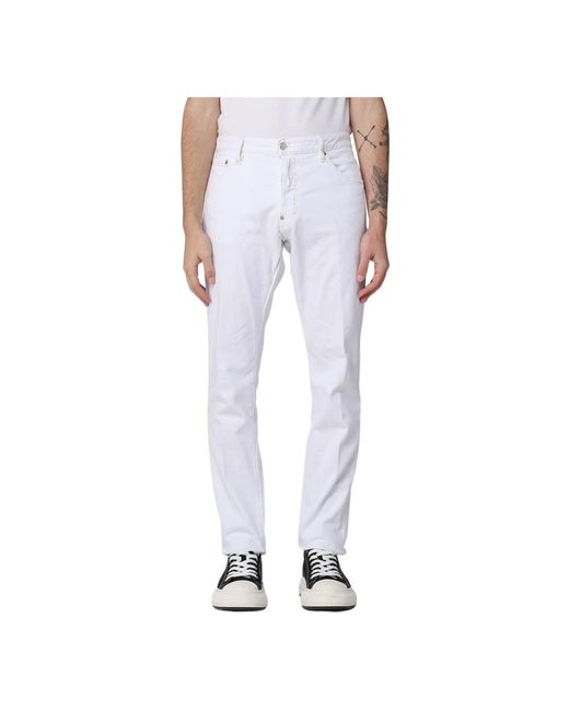 DSquared² Schmale e Jeans mit Klassischem Design in White für Herren