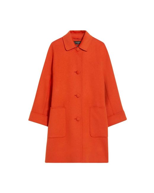 Abrigo corto de lana doble tela Max Mara de color Orange