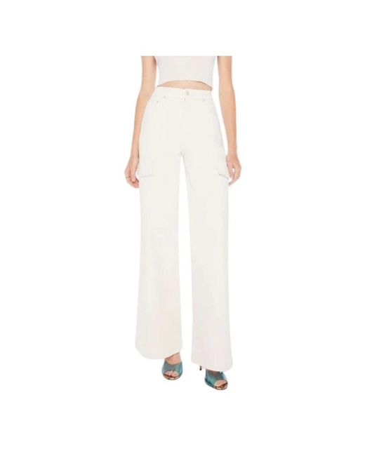Mother White Wide Trousers