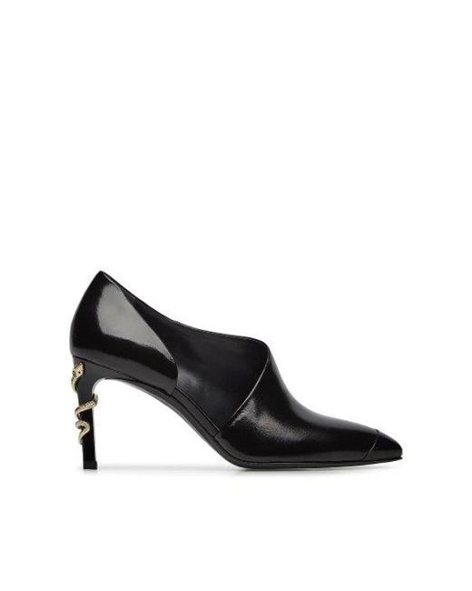 Fabi Schoenen ,Zwart ,Leer Damesschoenen Harrods Stijl in het Black