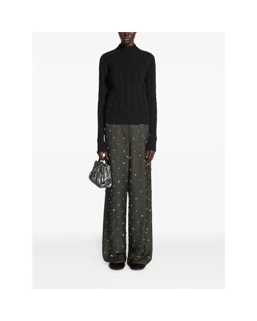 Dries Van Noten Green Wide Trousers