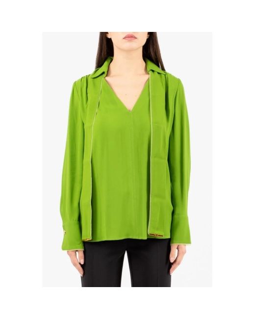 Elisabetta Franchi Green Blouses