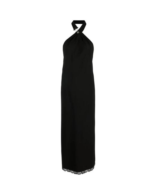 Moschino Kleedjes ,Zwart ,Polyester Midi Jurk in het Black