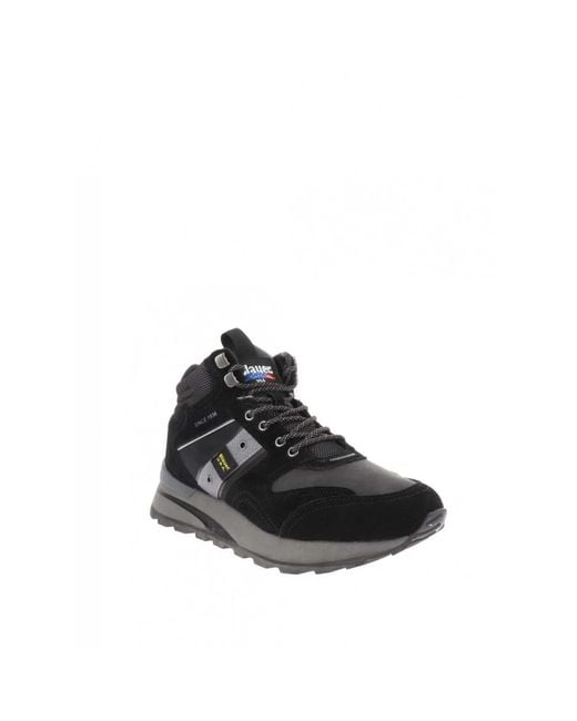 Blauer Stiefeletten in Black für Herren