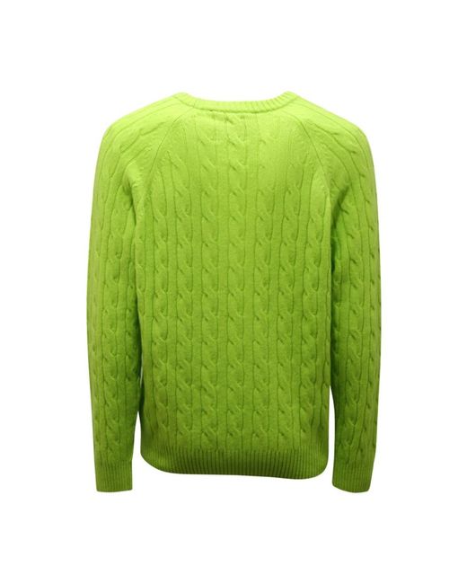 Round-Neck Knitwear Amaranto de hombre de color Green