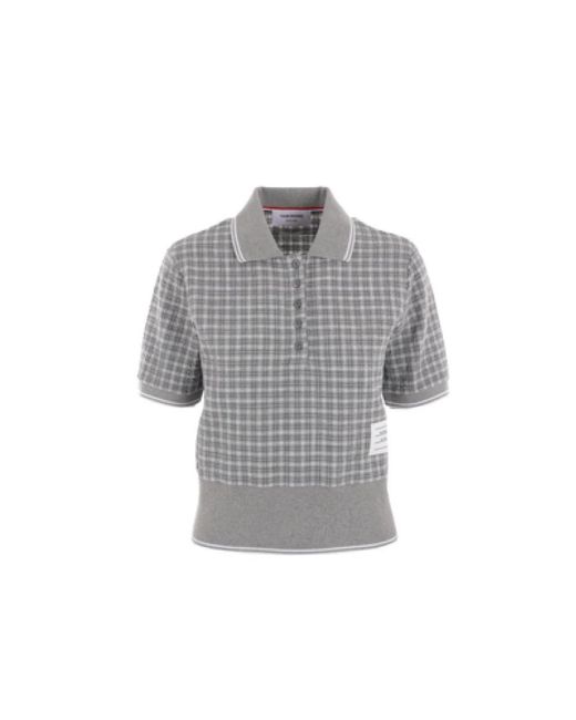 Thom Browne Gray T-Shirts And Polos
