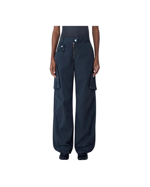 Ganni Blue Wide Trousers