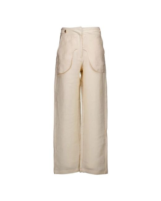 Munthe Natural Wide Trousers