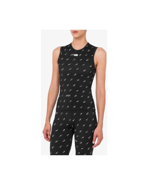 Moschino Black Sleeveless Tops