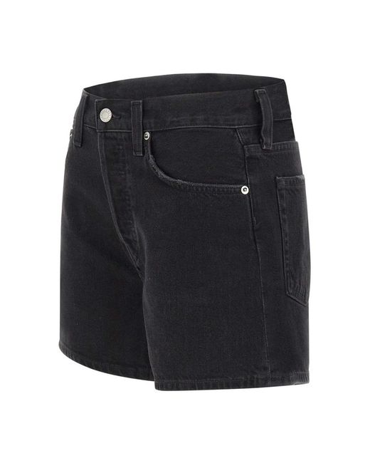 Agolde Black Denim Shorts