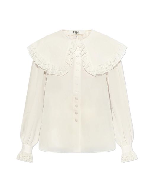 Chloé White Blouses