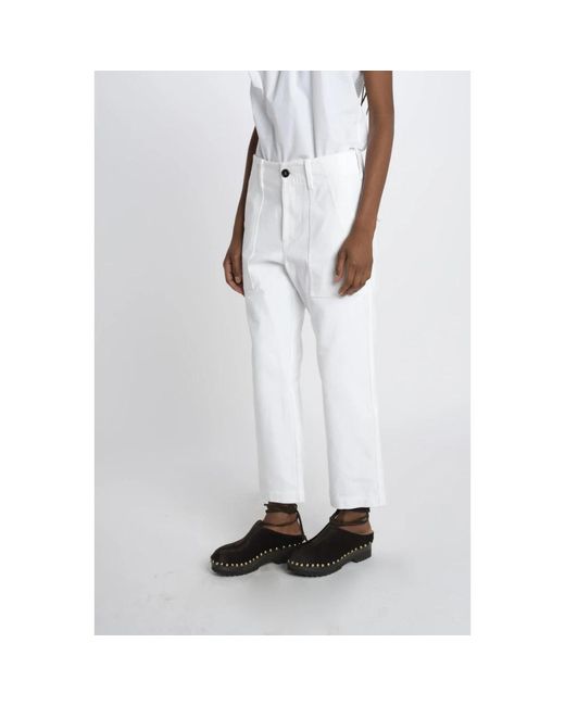 Jejia White Cropped Trousers