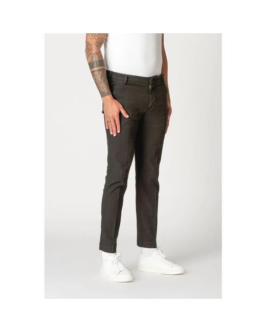 Entre Amis Black Cropped Trousers for men