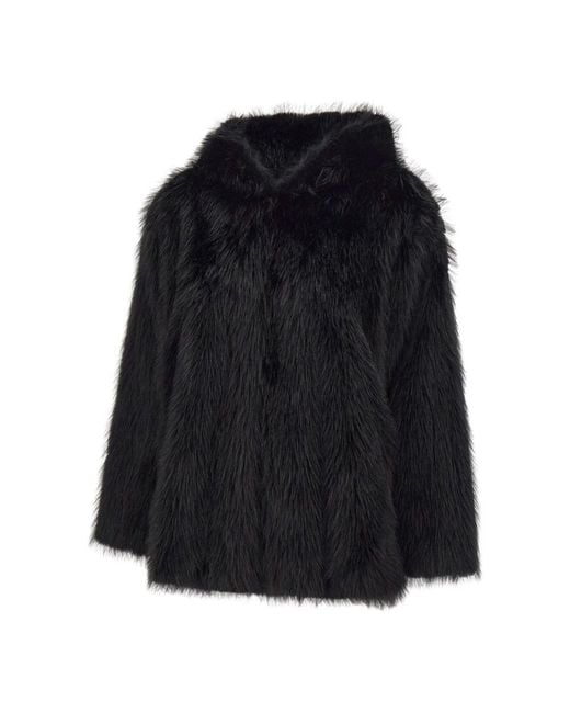 Kaos Black Faux Fur & Shearling Jackets