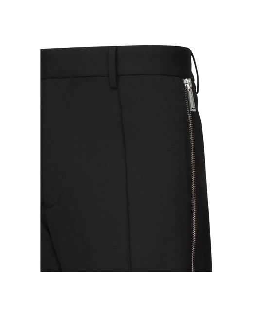 DSquared² Broeken ,Zwart ,Wol Zwarte Stretch Wollen Broek in het Black voor heren