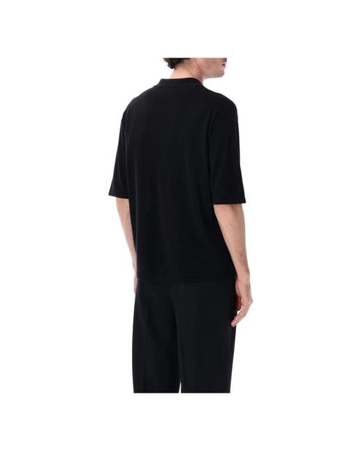 Roberto Collina Black Polo Shirts for men