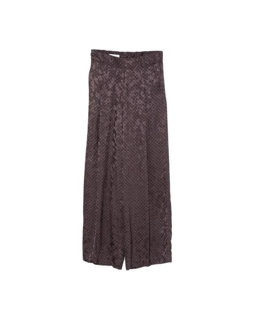 Dries Van Noten Brown Wide Trousers