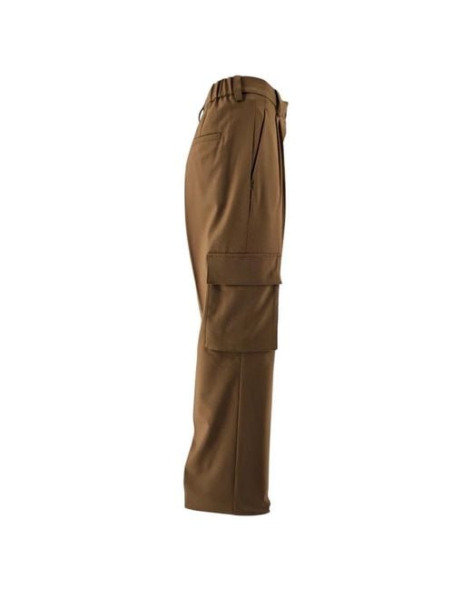 Herno Brown Straight Trousers