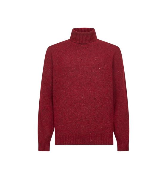 Turtlenecks di Brunello Cucinelli in Red da Uomo