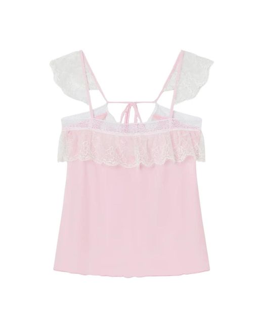 GIMAGUAS Pink Sleeveless Tops