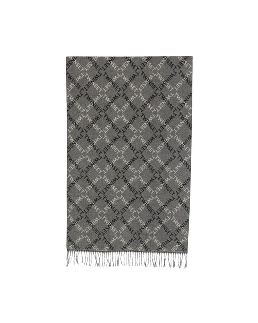 Twinset Gray Winter Schal
