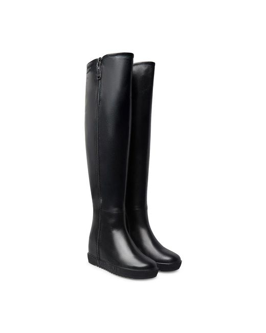 Loriblu Schoenen ,Zwart ,Leer Inner Platform Boots in het Black