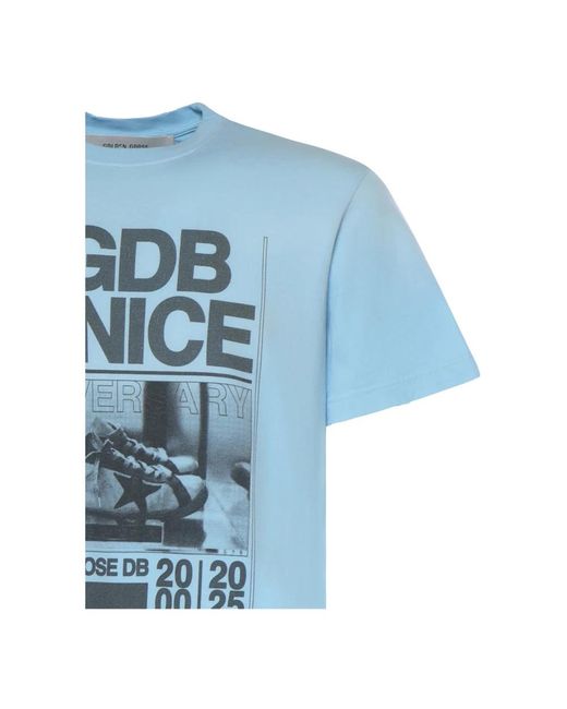Golden Goose Deluxe Brand Blue T-Shirts for men