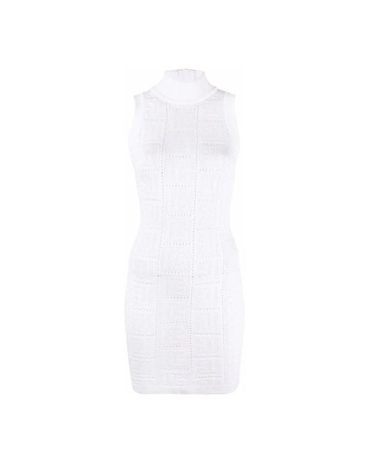 Balmain White Short Dresses