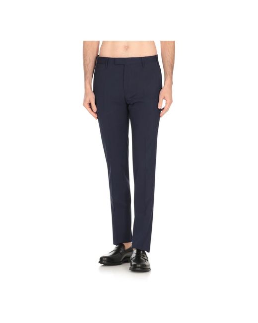 PT Torino Blaue Woll-Skinny-Fit-Hose in Blue für Herren