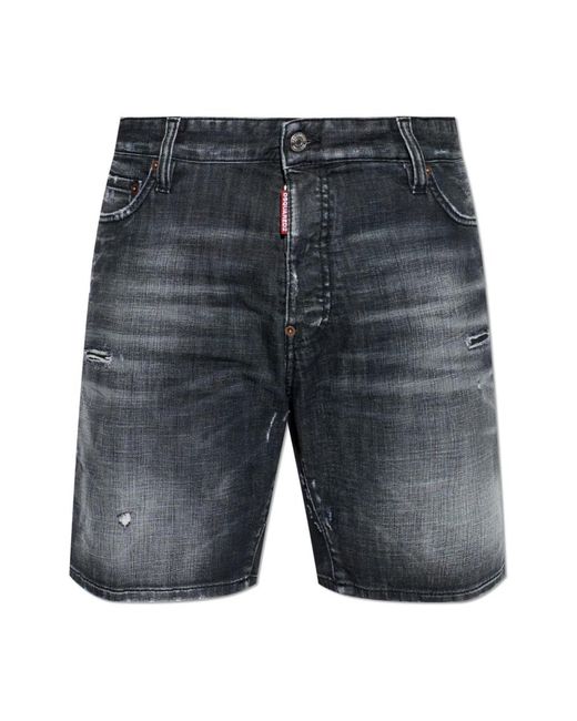 DSquared² Gray Denim Shorts for men