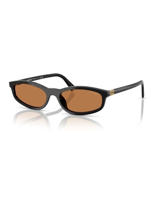 Miu Miu Brown Damen-Sonnenbrille Quadratisch Schwarz/Braun