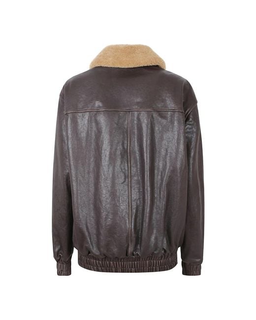 Valentino Garavani Gray Leather Jackets