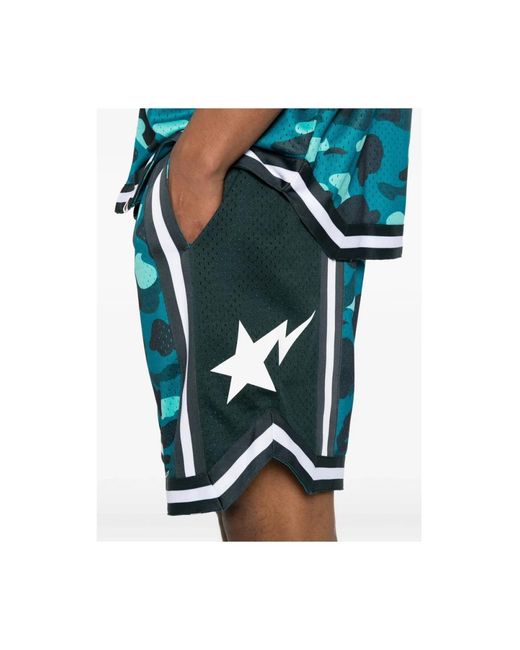 A Bathing Ape Blue Casual Shorts for men
