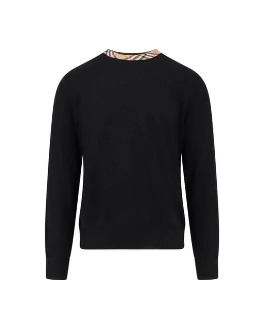 Burberry Round-Neck Knitwear in het Black voor heren